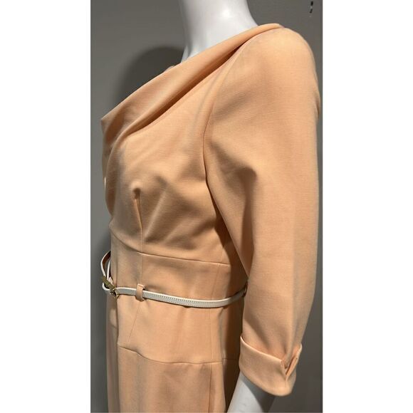 Black Halo Jackie O Belted Sheath Dress in Fresno Size 12 - Picture 8 of 11